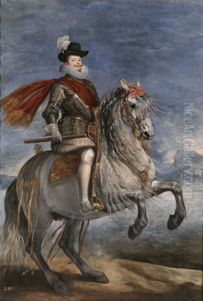 Equestrian Portrait of Philip III Oil Painting by Diego Rodriguez de Silva y Velazquez