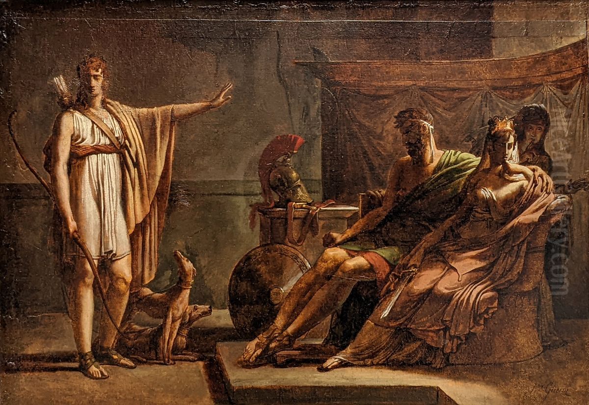 Phedre et Hippolyte Oil Painting by Pierre-Narcisse Guerin