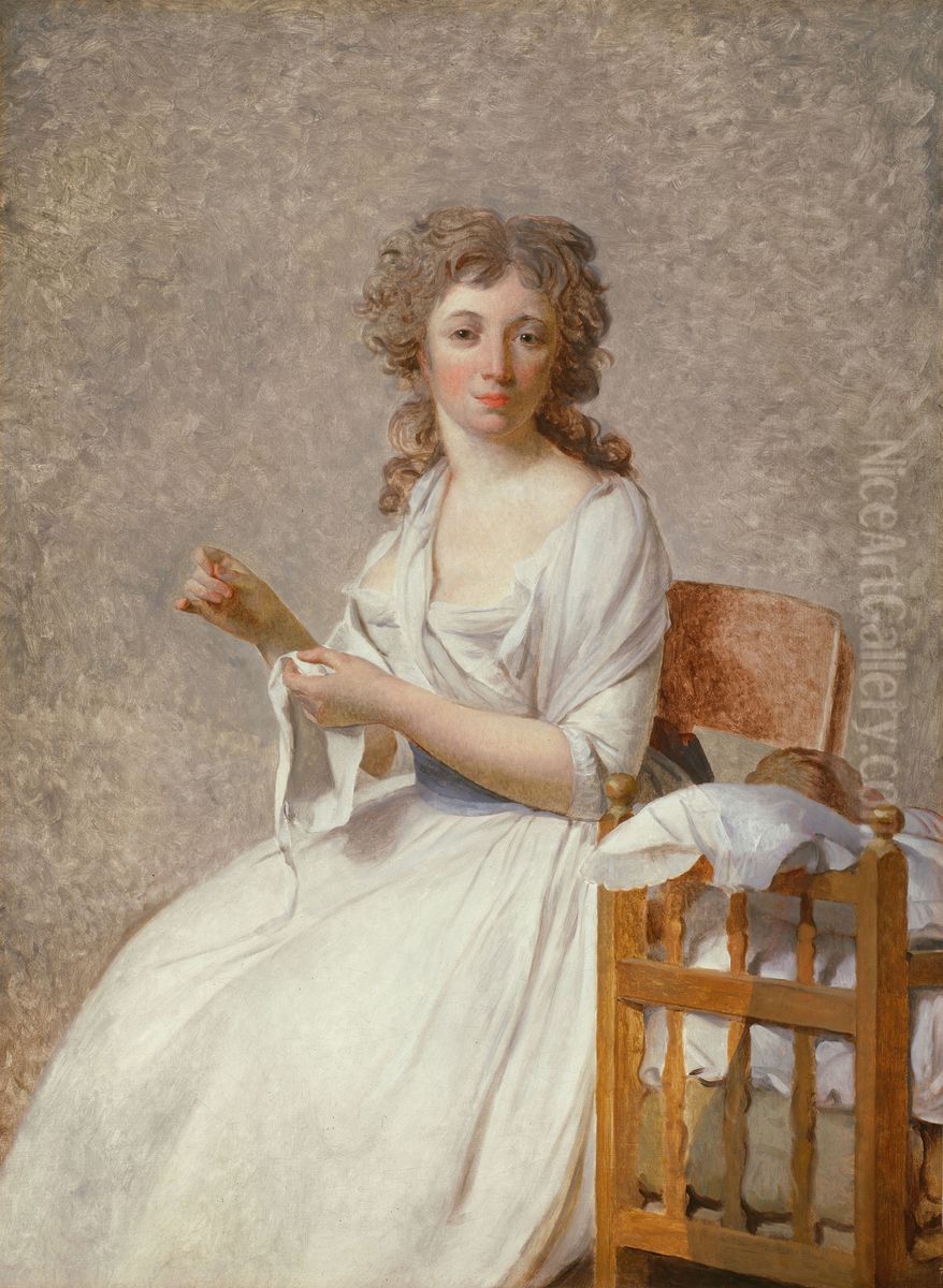 Madame de Pastoret and Her Son Oil Painting by Jacques-Louis David