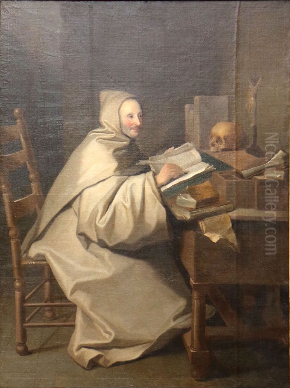 Portrait de l'abbe de Rance. Oil Painting by Hyacinthe Rigaud