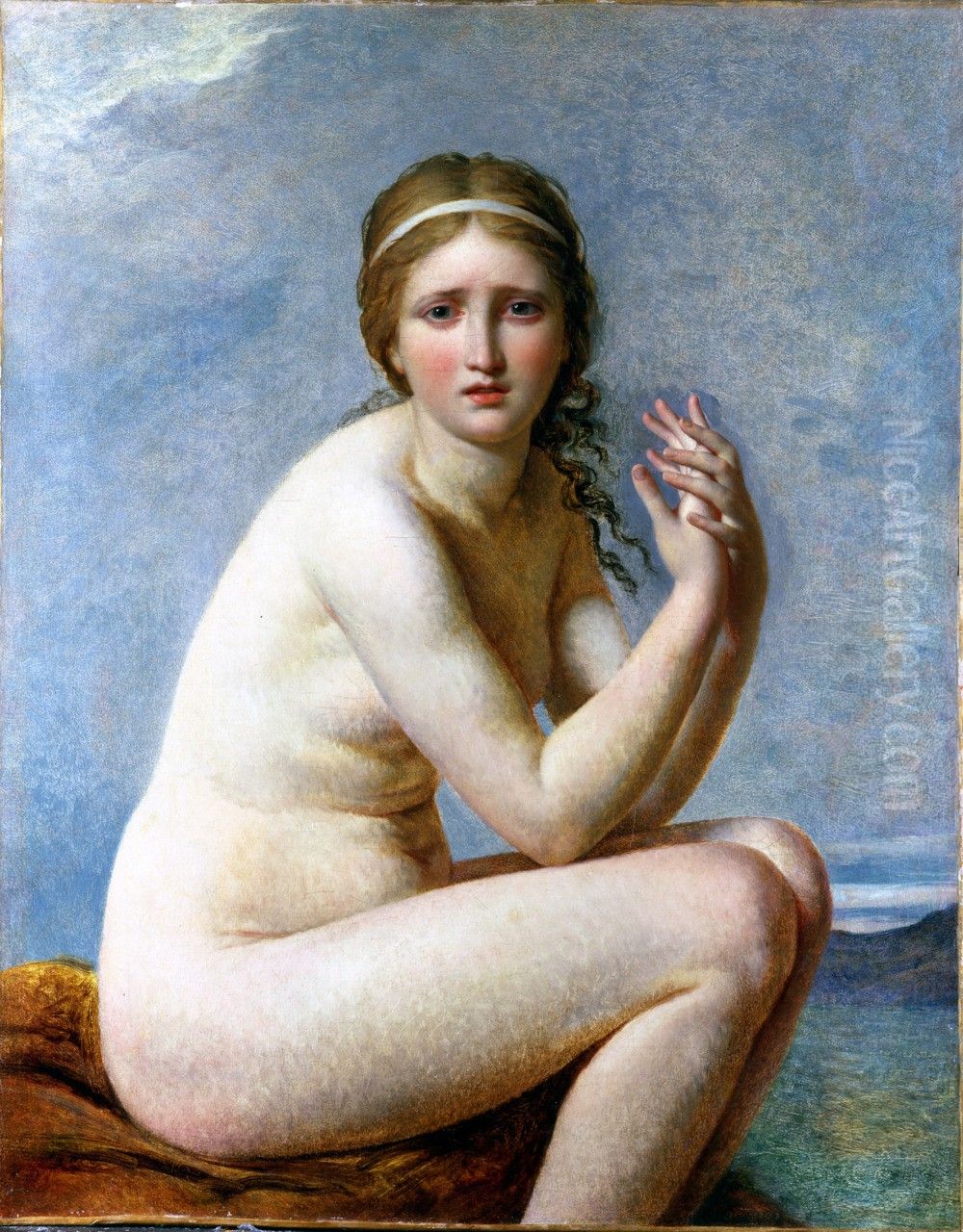 Psyche Abandoned Oil Painting by Jacques-Louis David