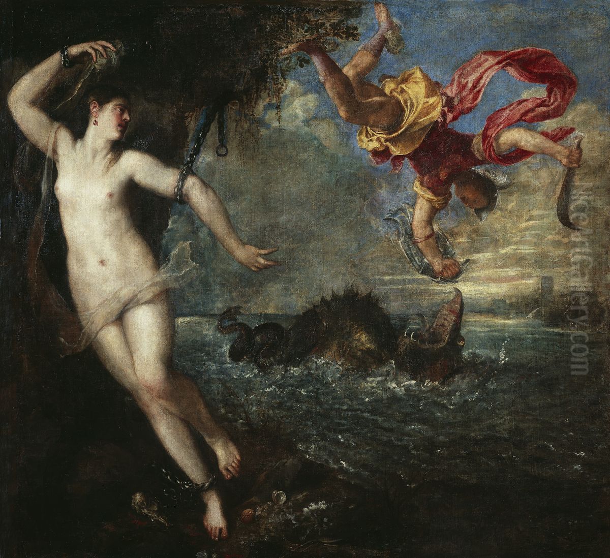 Perseus and Andromeda Oil Painting by Titian