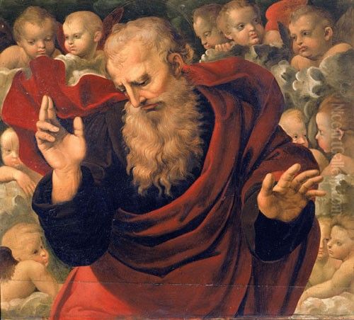 Eterno benedicente dalla Pala Baglioni Oil Painting by Raphael