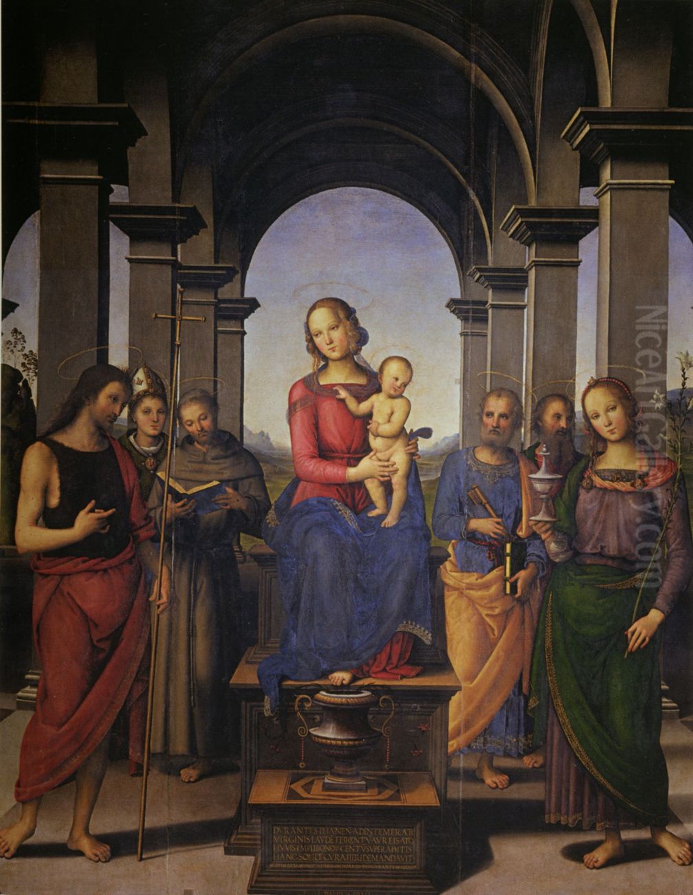 Fano Altarpiece Oil Painting by Pietro Vannucci Perugino