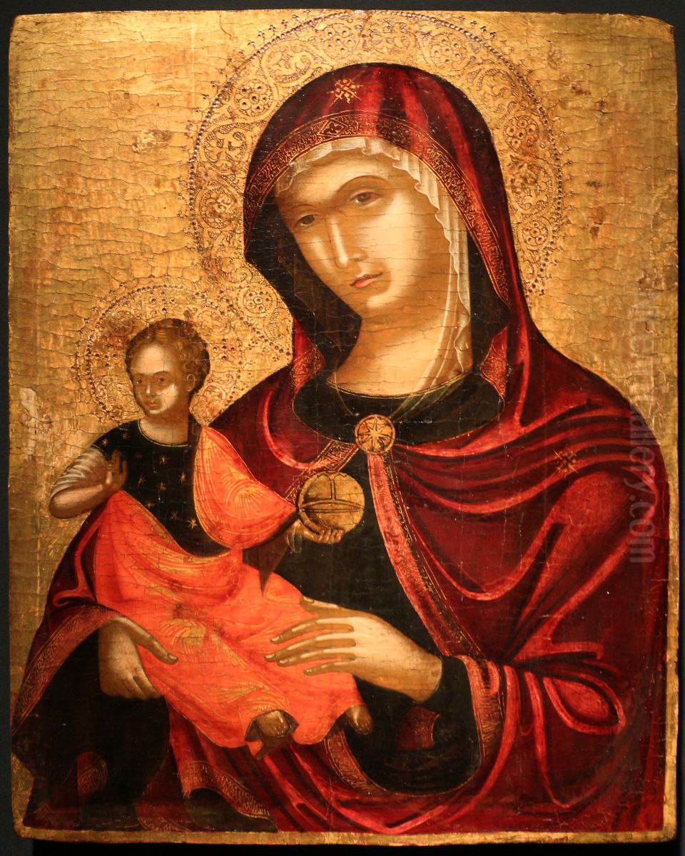 Madre della Consolazione Oil Painting by Nikolaos Tzafouris