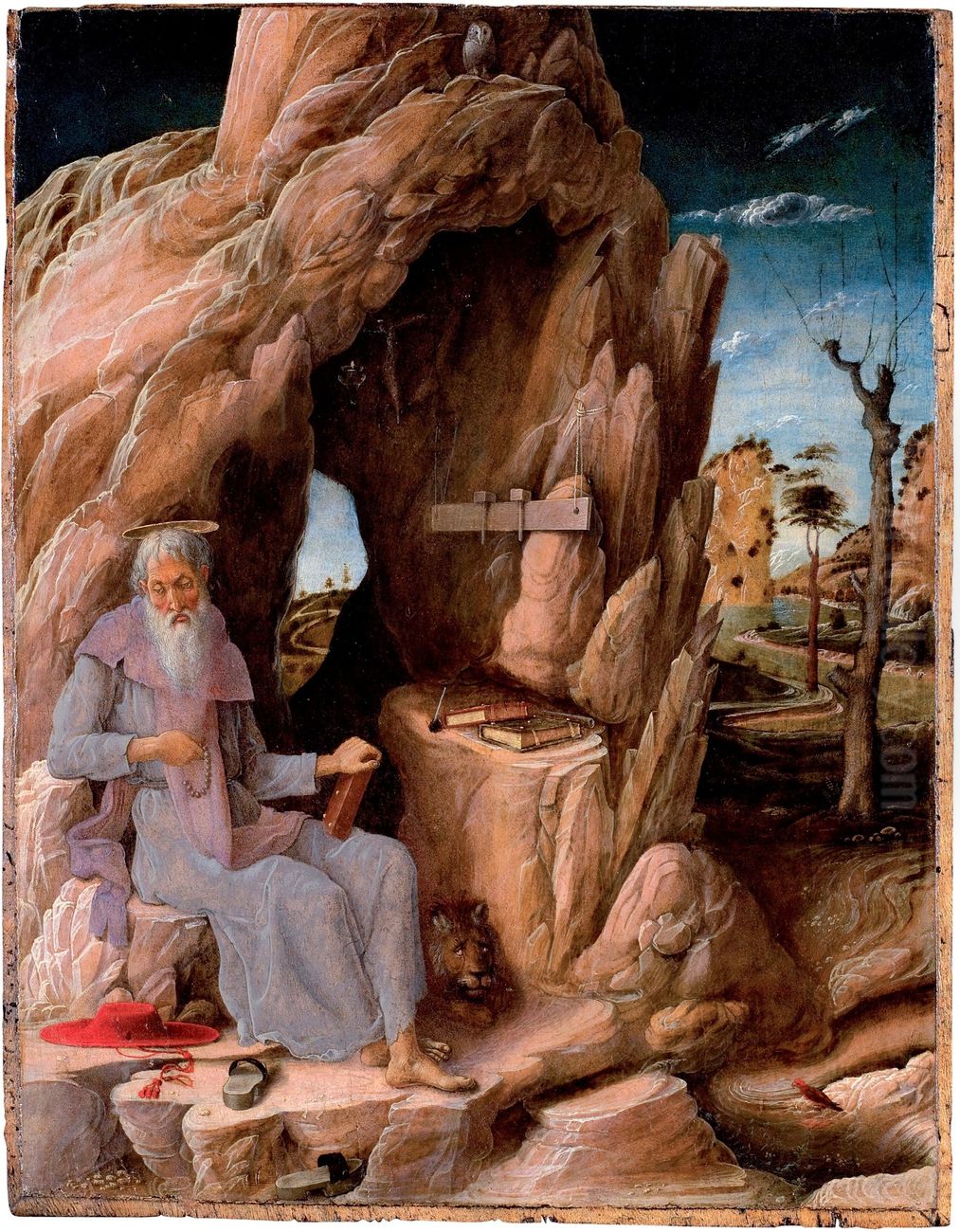 St. Jerome in the Wilderness Oil Painting by Andrea Mantegna