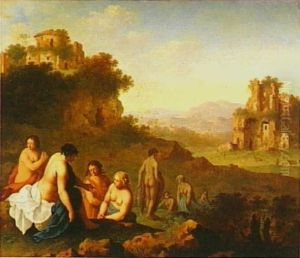 Italianate Landscape with Bathing Nymphs