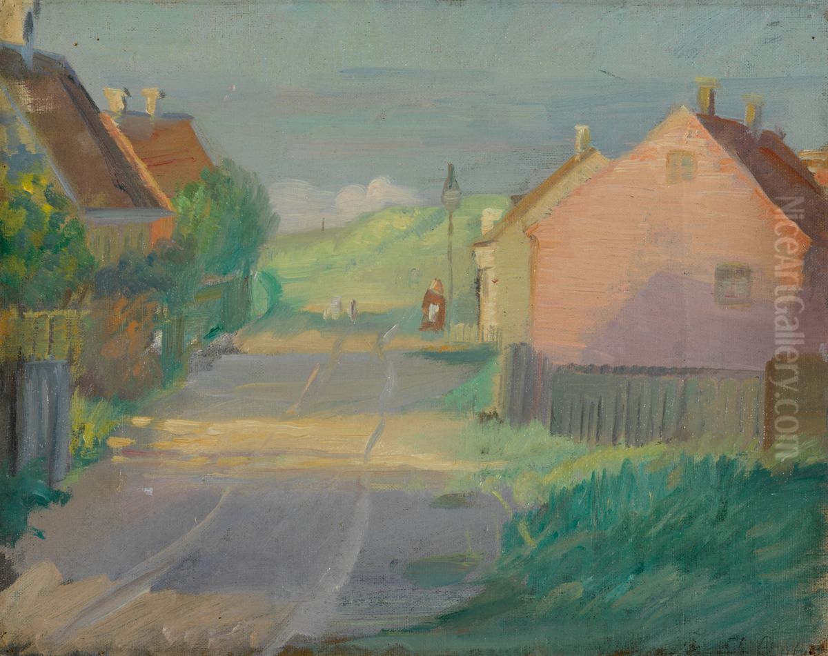 Osterbyvej. Oil Painting by Anna Ancher