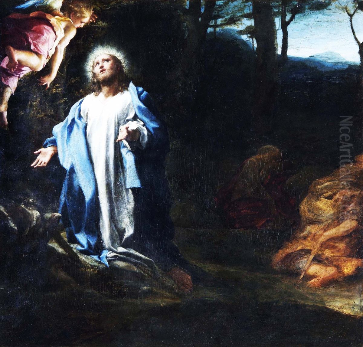 The Agony in the Garden Oil Painting by Antonio da Correggio