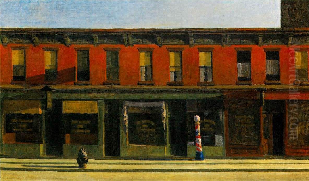 Early Sunday Morning Oil Painting by Edward Hopper