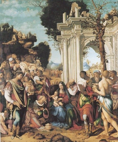 Adoration of the Magi Oil Painting by Cesare da Sesto