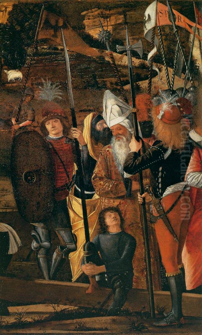 Group of Soldiers and Men in Oriental Costume Oil Painting by Vittore Carpaccio