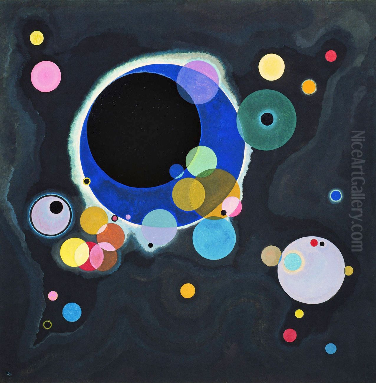 Several Circles Oil Painting by Wassily Kandinsky