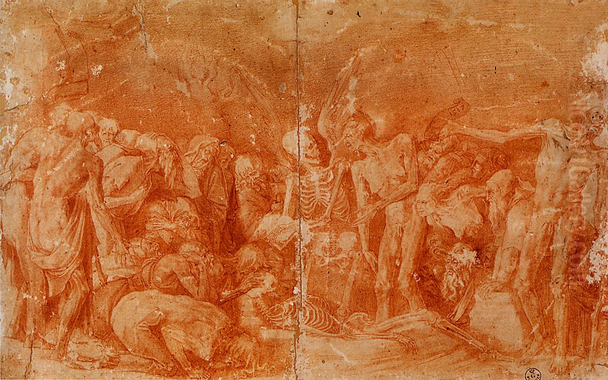 Allegorie Macabre Oil Painting by Rosso Fiorentino