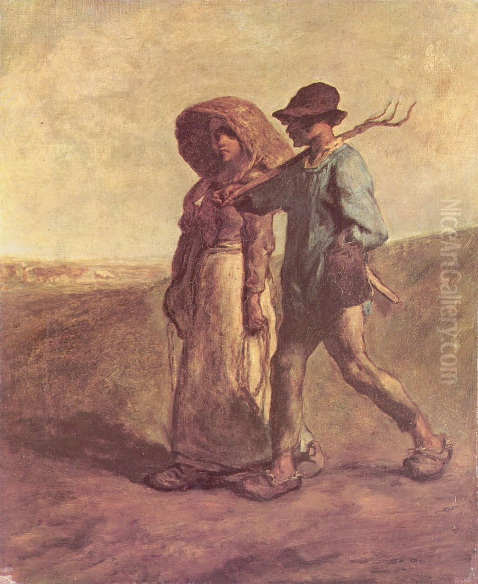 Weg zur Arbeit Oil Painting by Jean-Francois Millet