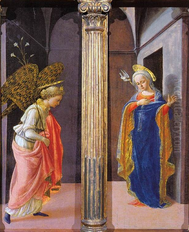 Annunciation Oil Painting by Filippo Lippi