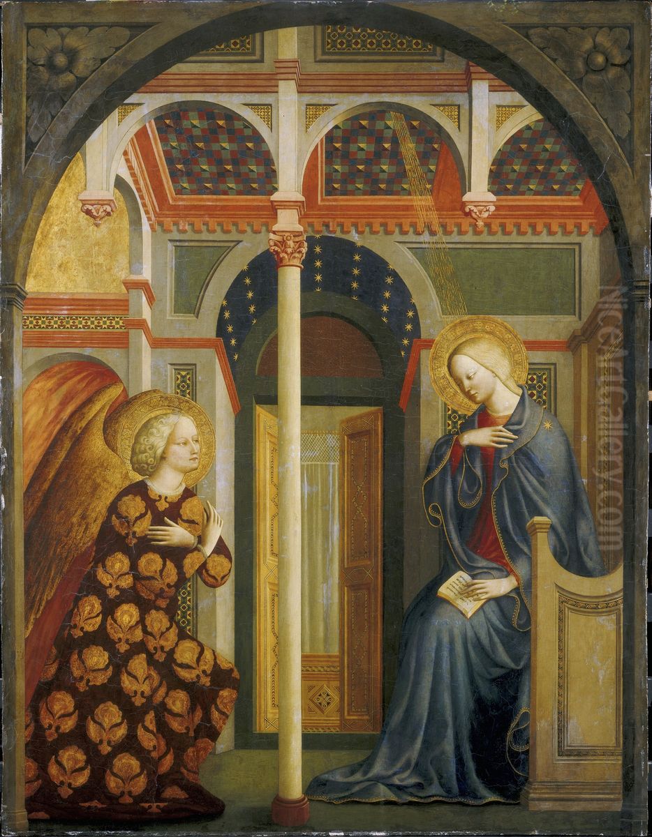 Annunciation Oil Painting by Masolino da Panicale