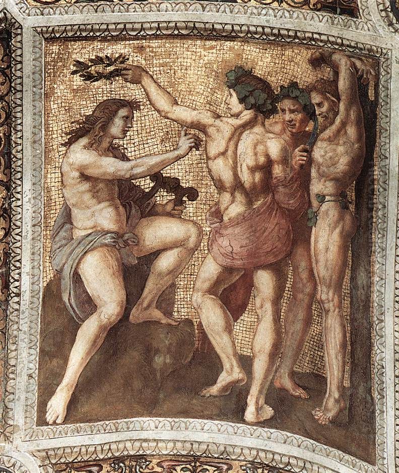Apollo and Marsyas Oil Painting by Raphael