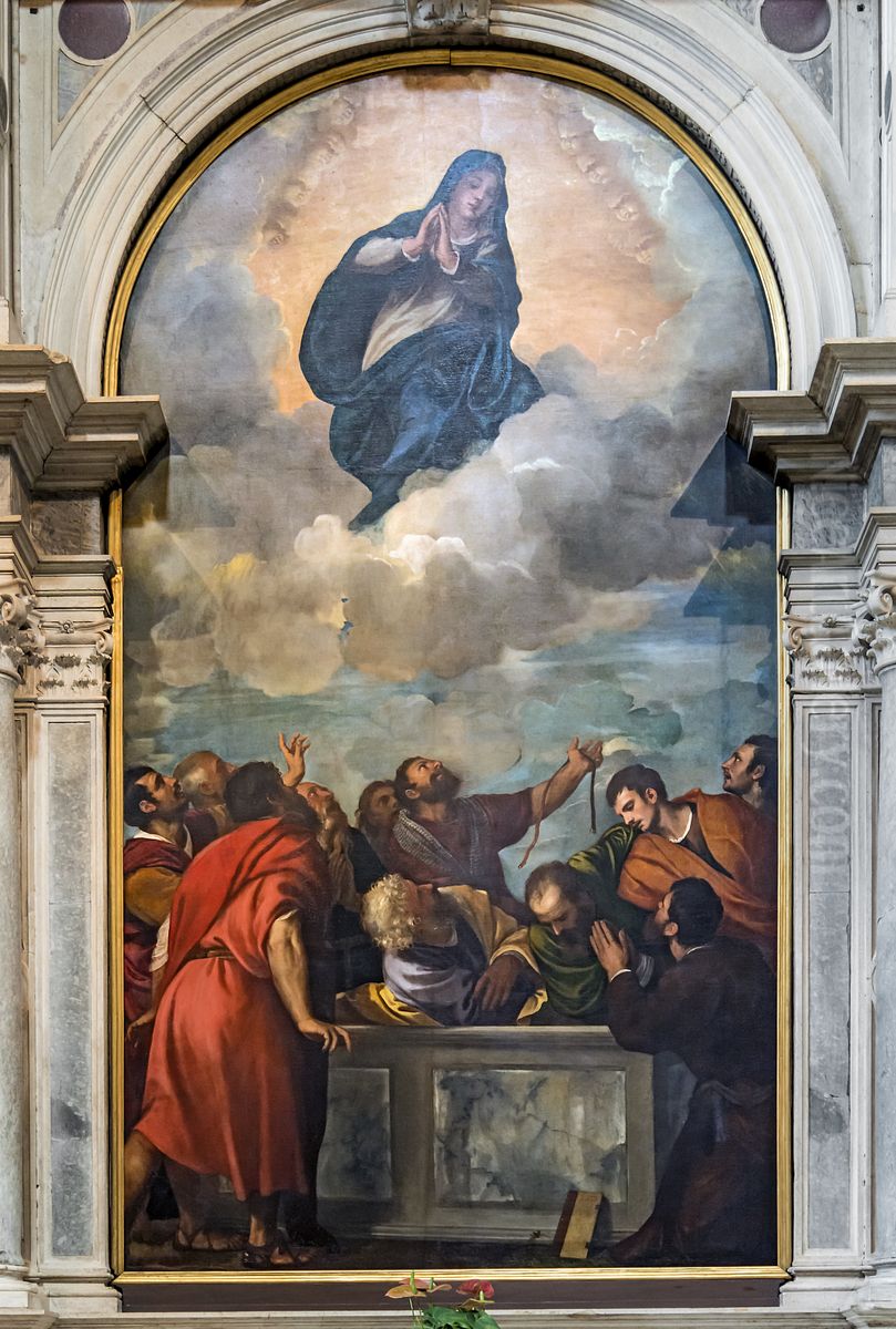 The AssumptionFrancais:L'assomptionItaliano:L'assunzione Oil Painting by Titian