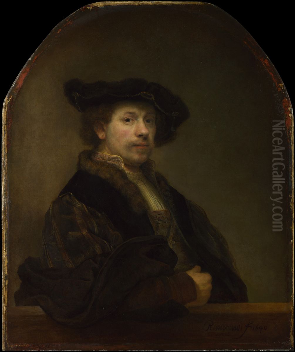 Self Portrait at the Age of 34 Oil Painting by Rembrandt