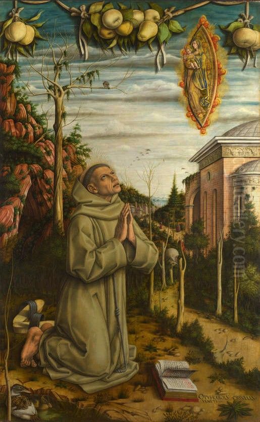 The Vision of the Blessed Gabriele Oil Painting by Carlo Crivelli