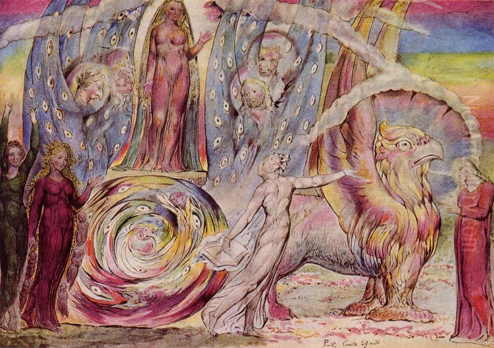 Beatrice spricht zu Dante Oil Painting by William Blake