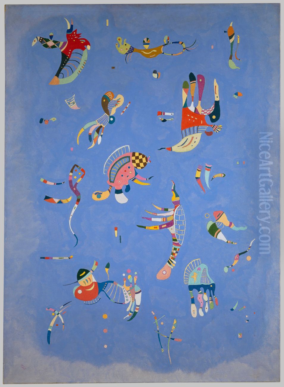 Sky Blue Oil Painting by Wassily Kandinsky