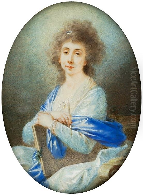 Miniatura Urszuli z Zamoyskich Mniszchowej Oil Painting by Heinrich Fuger