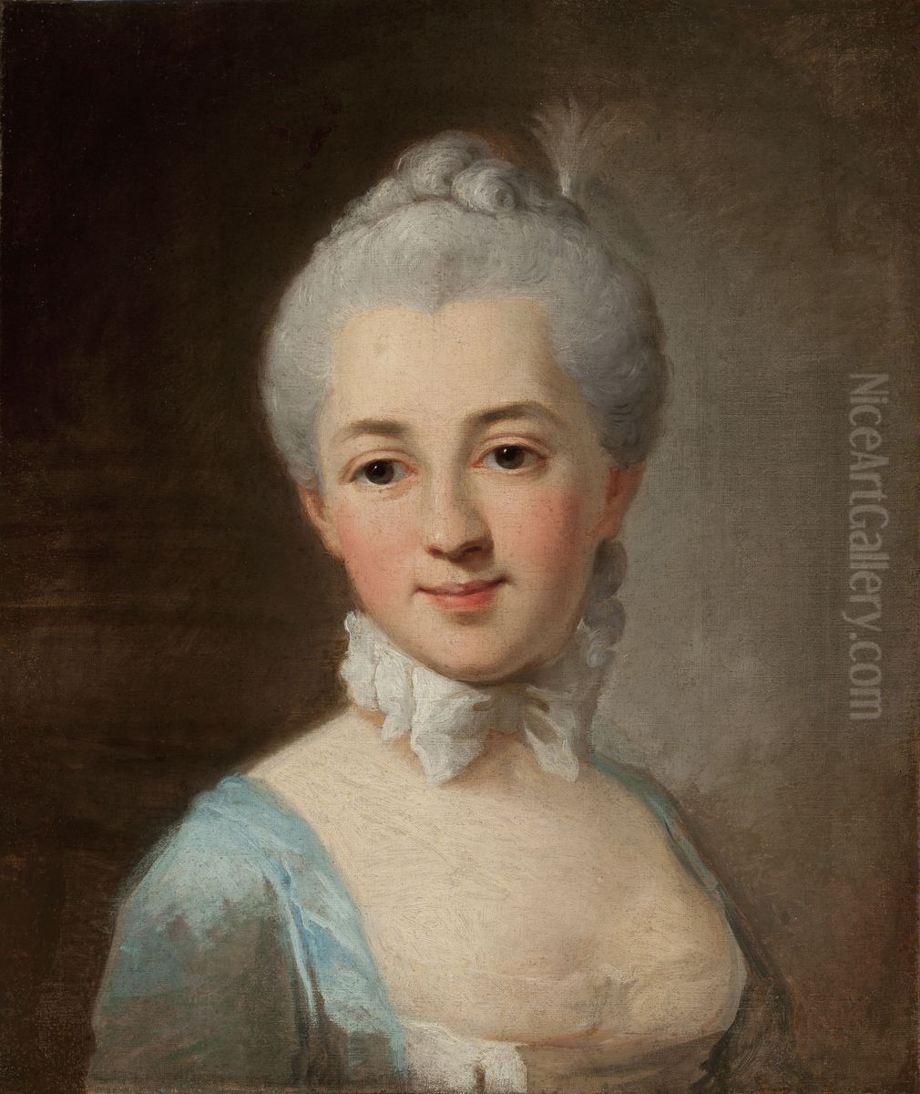 Portrait of Izabela Lubomirska nee Czartoryska Oil Painting by Per Krafft the Elder