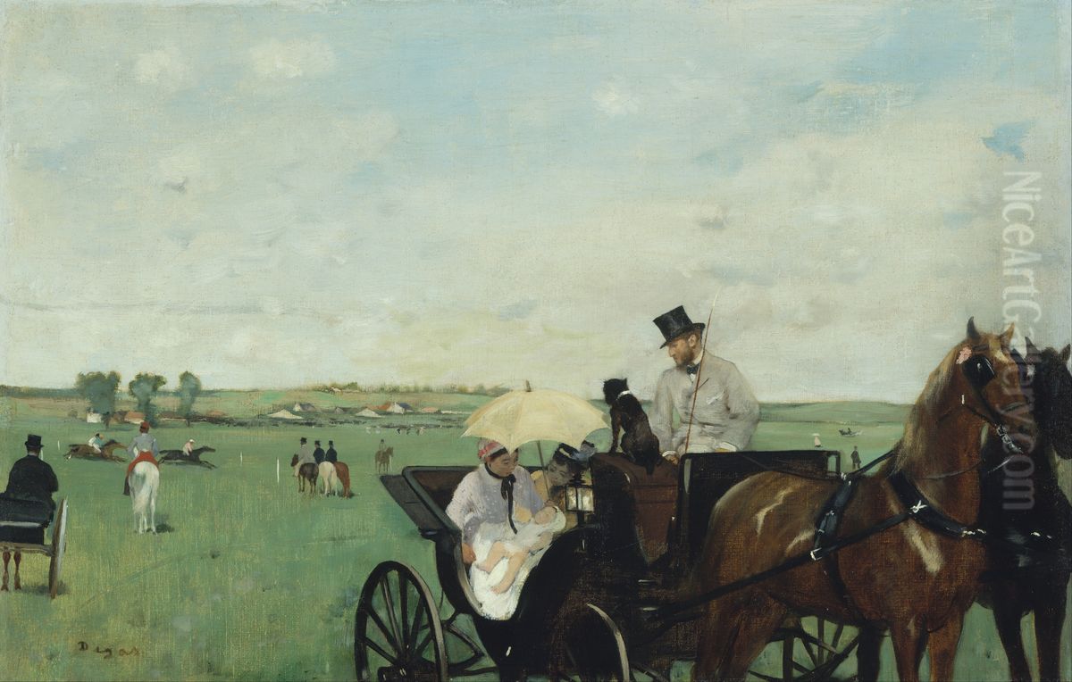 At the Races in the Countryside Oil Painting by Edgar Degas At the Races in the Countryside Oil Painting by Edgar Degas