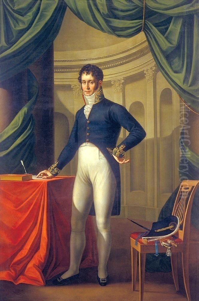 Adam Jerzy Czartoryski Oil Painting by Jozef Oleszkiewicz