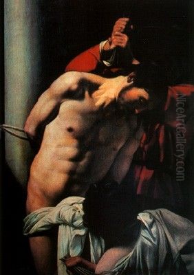 Christ at the column Oil Painting by Caravaggio