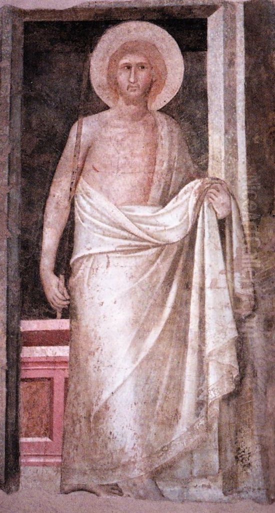 Risen Christ Oil Painting by Pietro Lorenzetti
