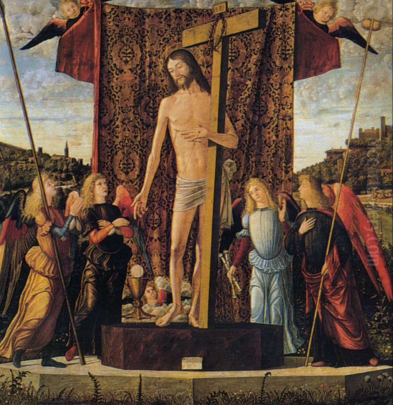 Christ between Four Angels Oil Painting by Vittore Carpaccio