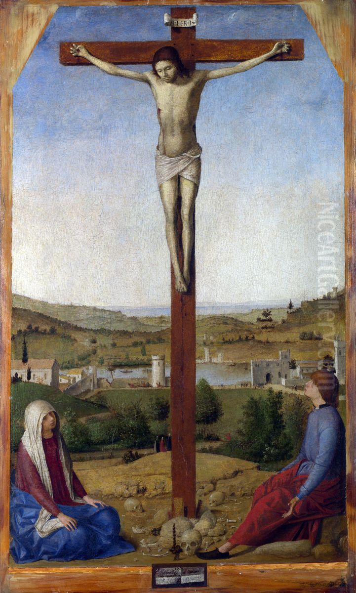 Christ Crucified Oil Painting by Antonello da Messina