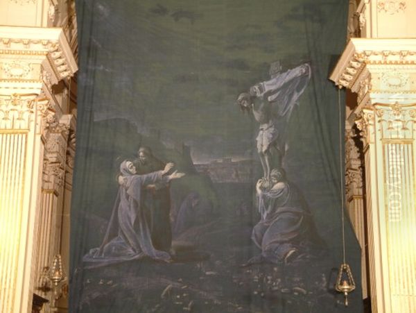 Crucifixion of Christ Oil Painting by Zenone Lavagna