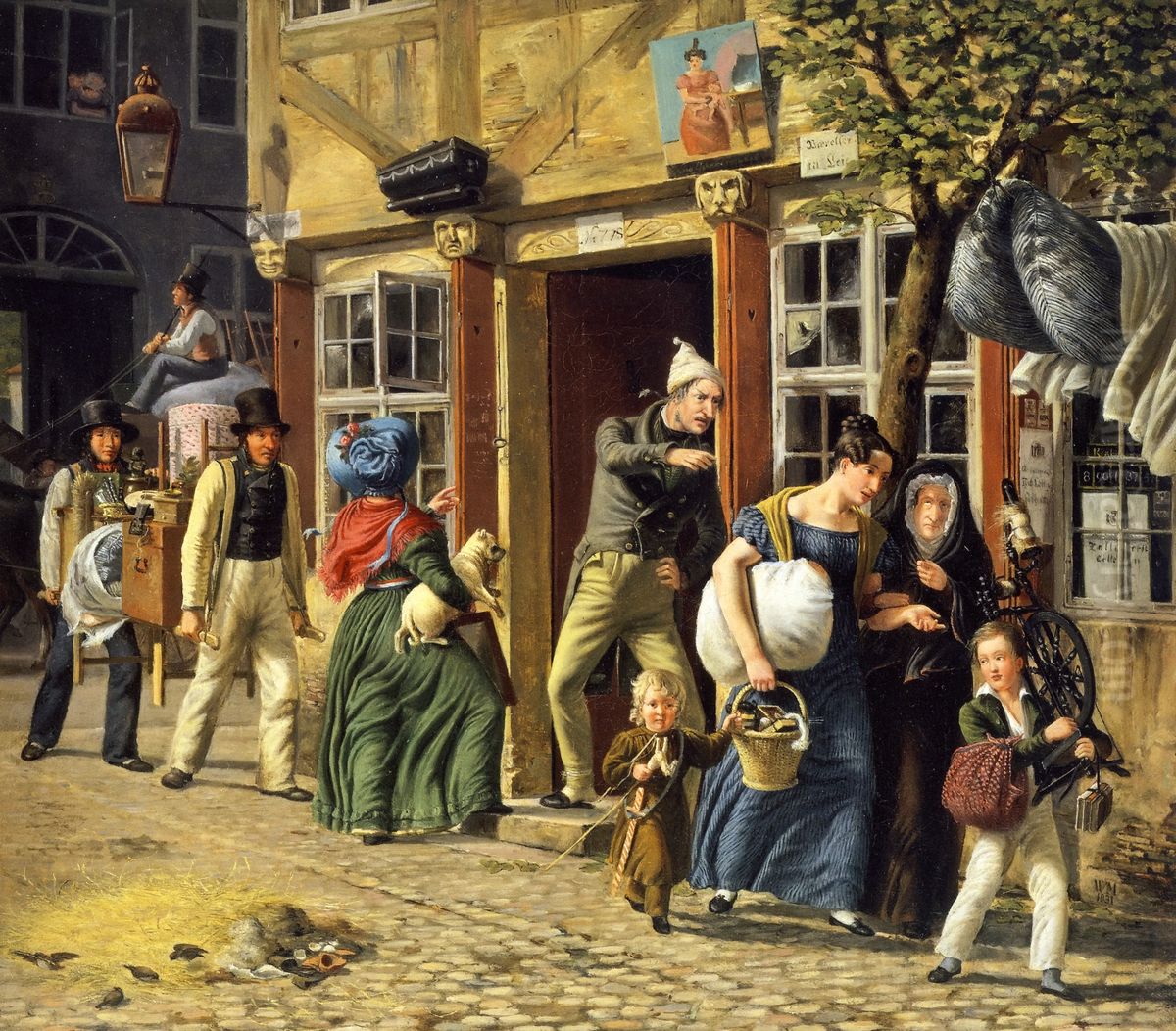 En flyttedagsscene. Oil Painting by Wilhelm Marstrand