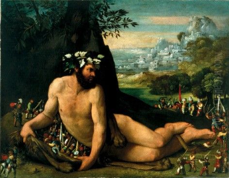 Ercole e il Pigmei Oil Painting by Dosso Dossi