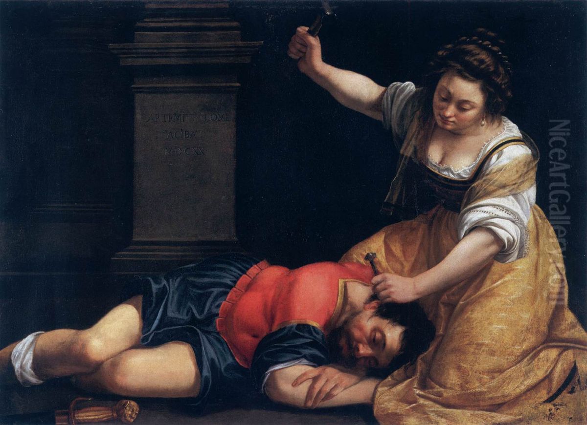 Giaele e Sisara Oil Painting by Artemisia Gentileschi