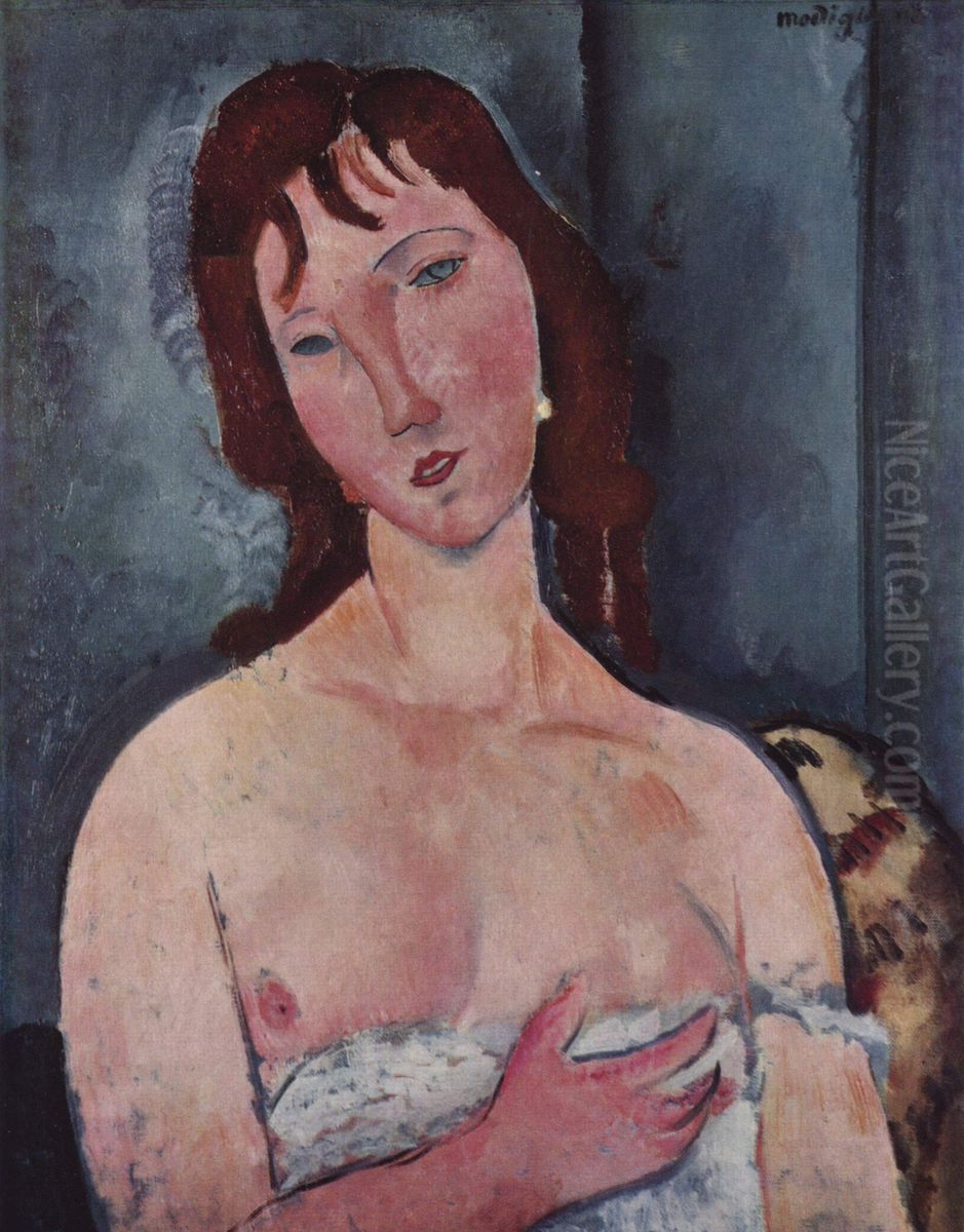 Junge Frau Oil Painting by Amedeo Modigliani