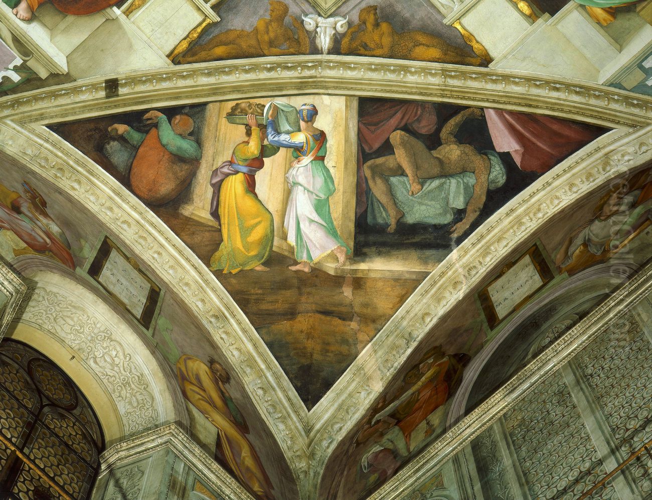 Judith y Holofernes. Oil Painting by Michelangelo Buonarroti