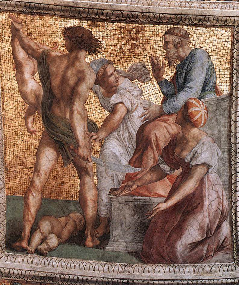 Judgement of Solomon Oil Painting by Raphael