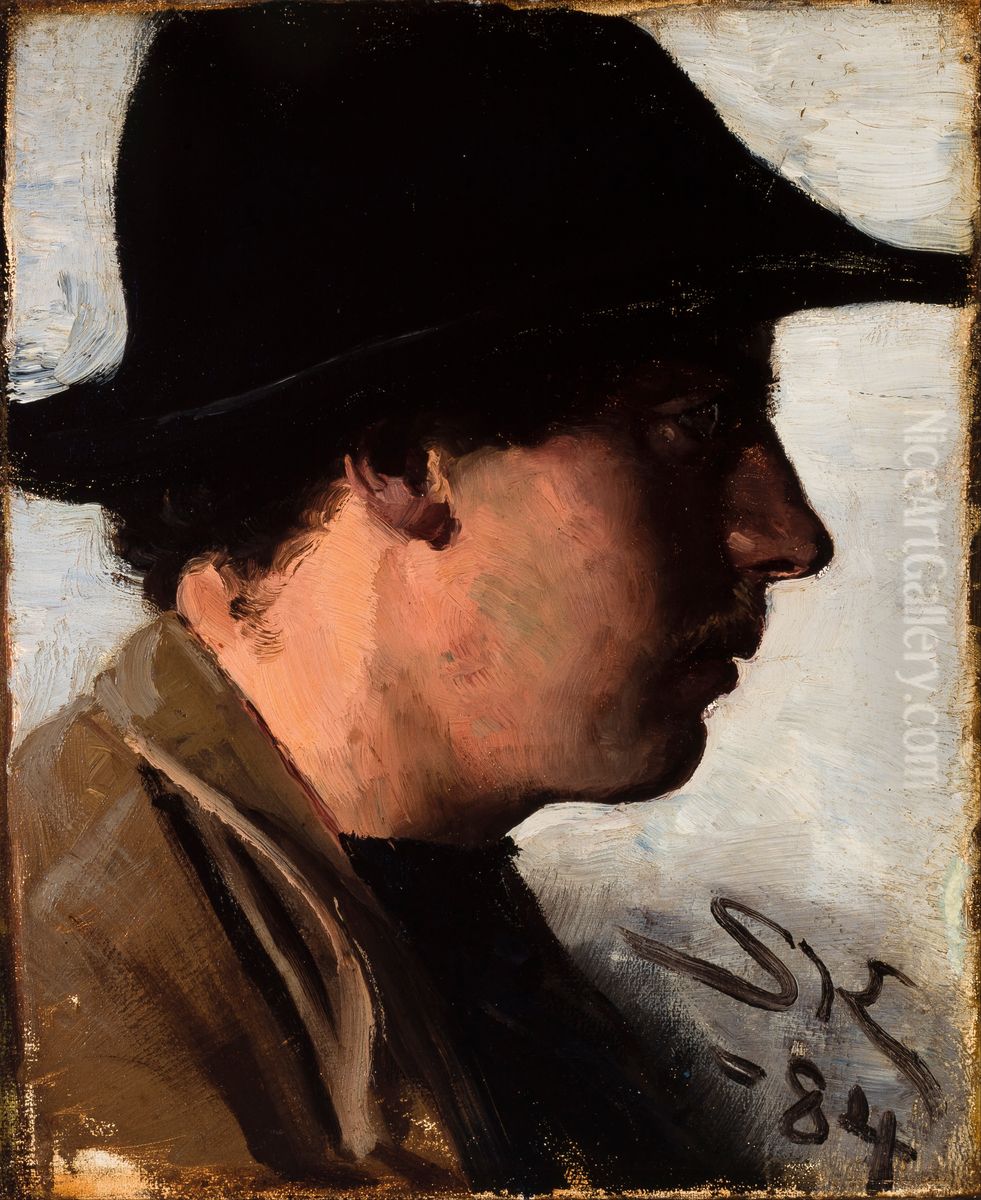 Oscar Bjorck Oil Painting by Peder Severin Kroyer