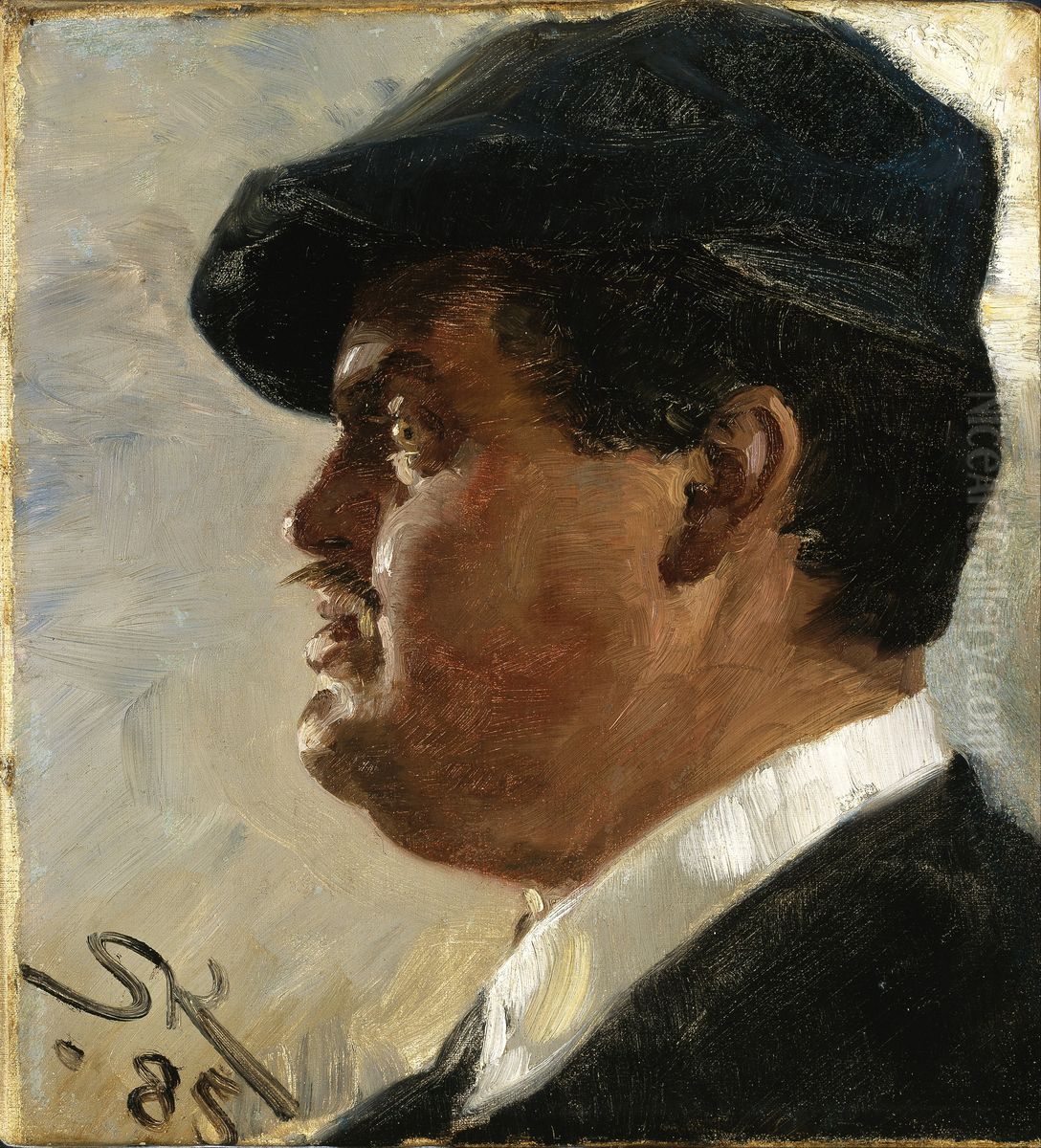 Carl Locher Oil Painting by Peder Severin Kroyer