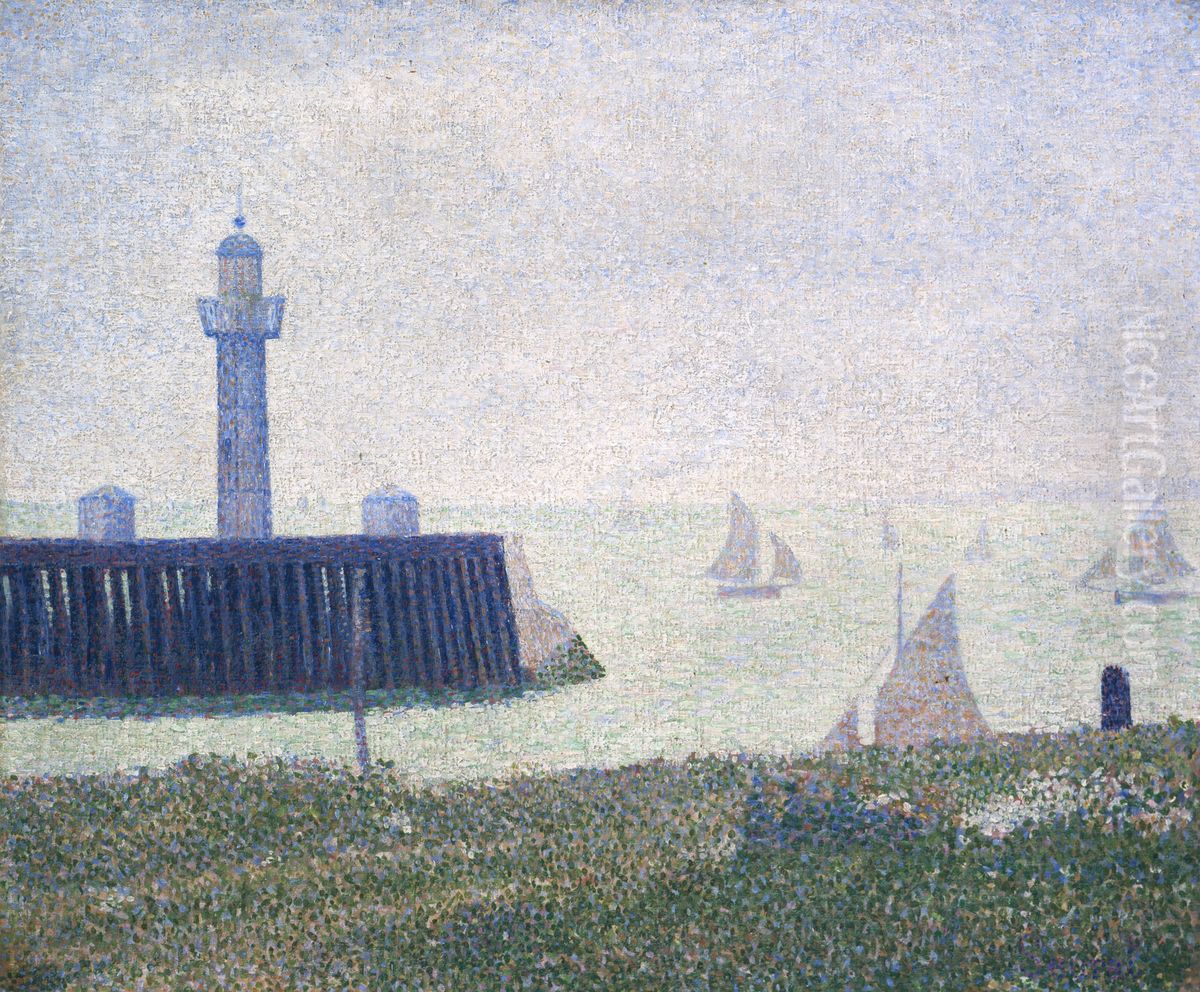 Bout de la jetee a Honfleur Oil Painting by Georges Seurat