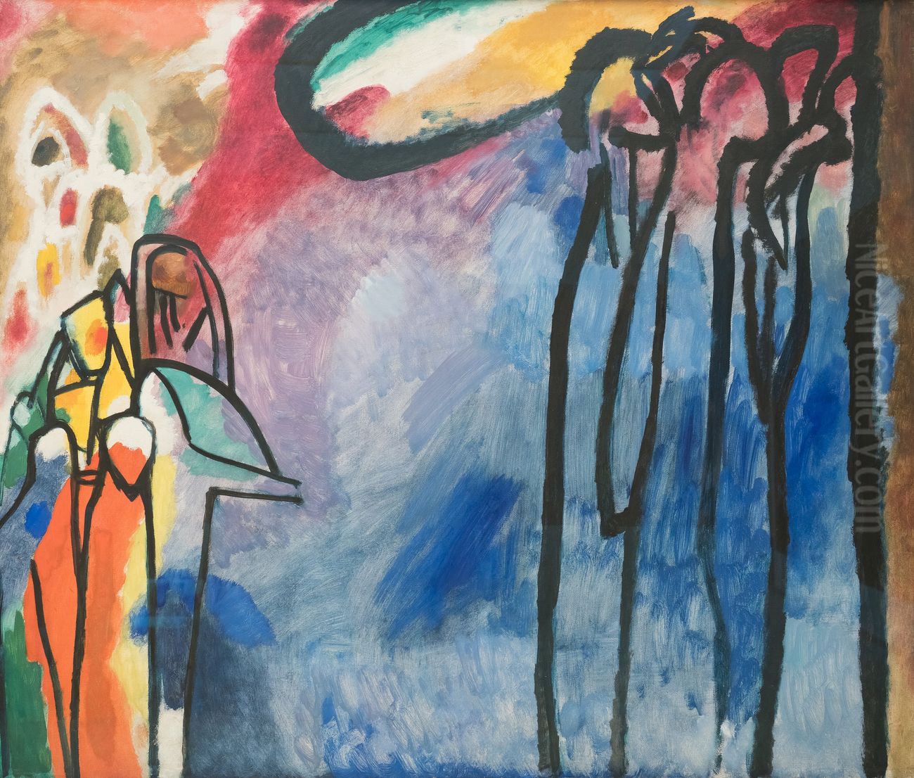 Improvisation 19 Oil Painting by Wassily Kandinsky