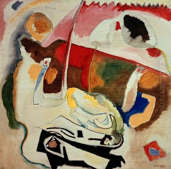 Improvisation 21 Oil Painting by Wassily Kandinsky