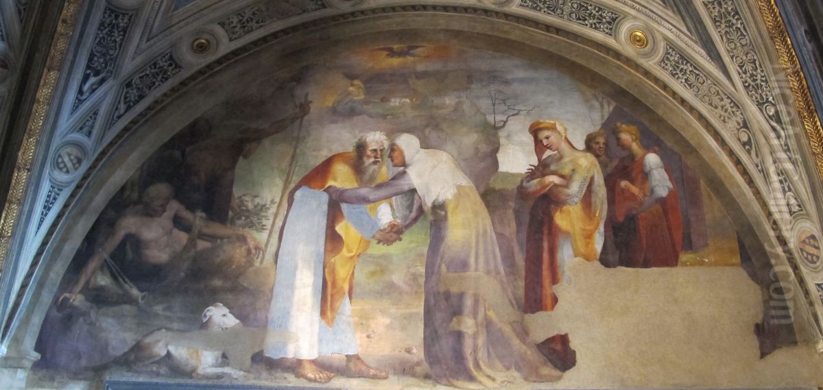 Incontro alla Porta d'Oro Oil Painting by Domenico Beccafumi