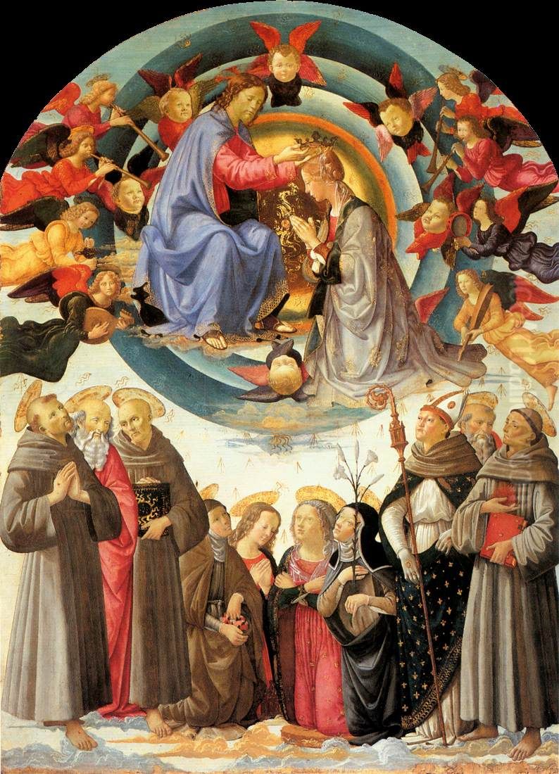Coronation of the Virgin Oil Painting by Ghirlandaio Domenico