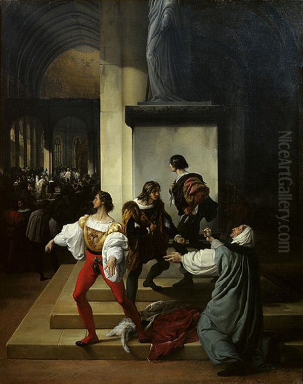 The Lampugnani Conspiracy Oil Painting by Francesco Hayez